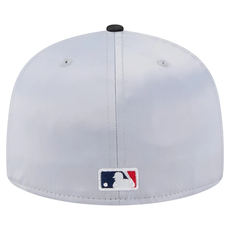 Men's New Era Gray/Black Chicago White Sox Satin 59FIFTY Fitted Hat