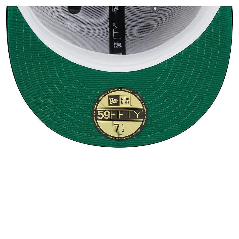 Casquette ajustée New Era 59FIFTY en satin gris/noir pour homme, Chicago White Sox
