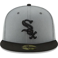 Casquette ajustée 59FIFTY Two-Tone Chicago White Sox New Era pour homme, gris/noir