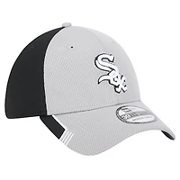 Men's New Era Gray/Black Chicago White Sox Visor Trim 39THIRTY Flex Hat