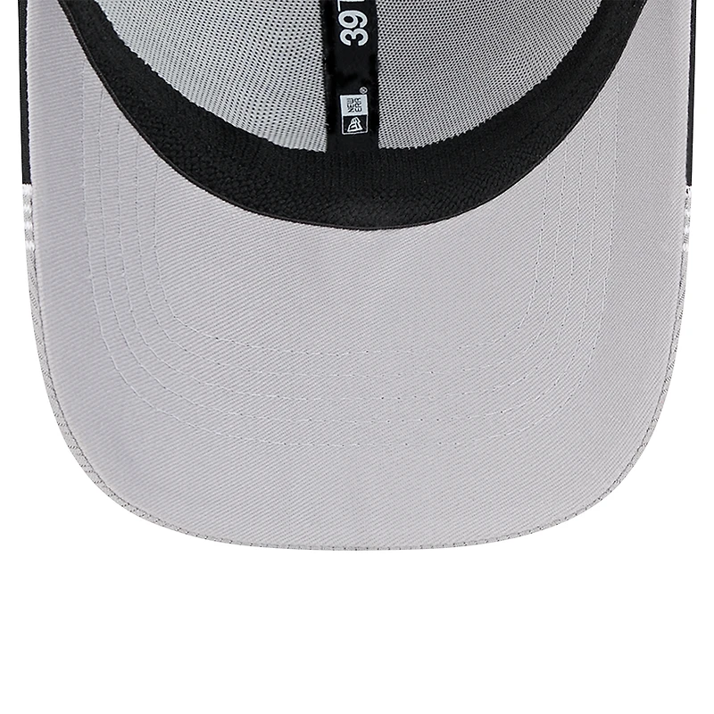 Men's New Era Gray/Black Chicago White Sox Visor Trim 39THIRTY Flex Hat