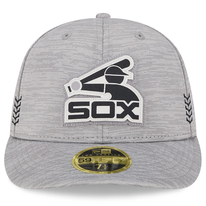 Men's New Era  Gray Chicago White Sox 2024 Clubhouse Low Profile 59FIFTY Fitted Hat