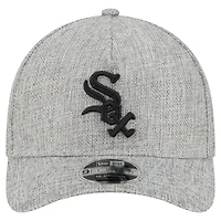 Men's New Era Gray Chicago White Sox Cotton Weave M-Crown A-Frame 9FORTY Adjustable Hat