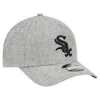 Men's New Era Gray Chicago White Sox Cotton Weave M-Crown A-Frame 9FORTY Adjustable Hat