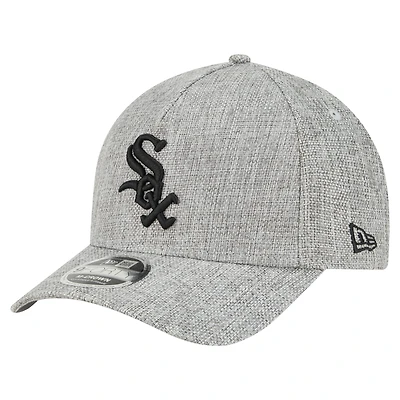 Men's New Era Gray Chicago White Sox Cotton Weave M-Crown A-Frame 9FORTY Adjustable Hat