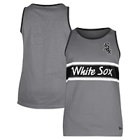 Débardeur Ringer en jersey gris Chicago White Sox New Era pour hommes