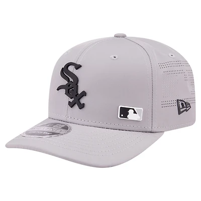Men's New Era Gray Chicago White Sox Laser Perforated 9SEVENTY Adjustable Hat