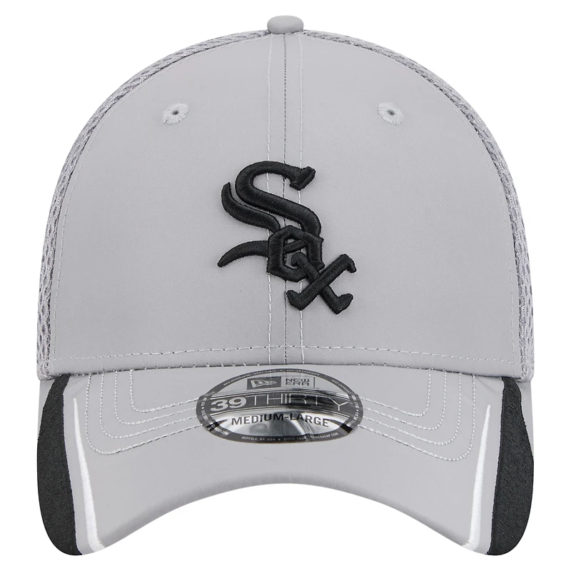 Men's New Era Gray Chicago White Sox Linear 39THIRTY Flex Hat