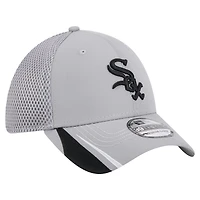 Casquette Linear 39THIRTY Flex grise des Chicago White Sox pour homme de New Era