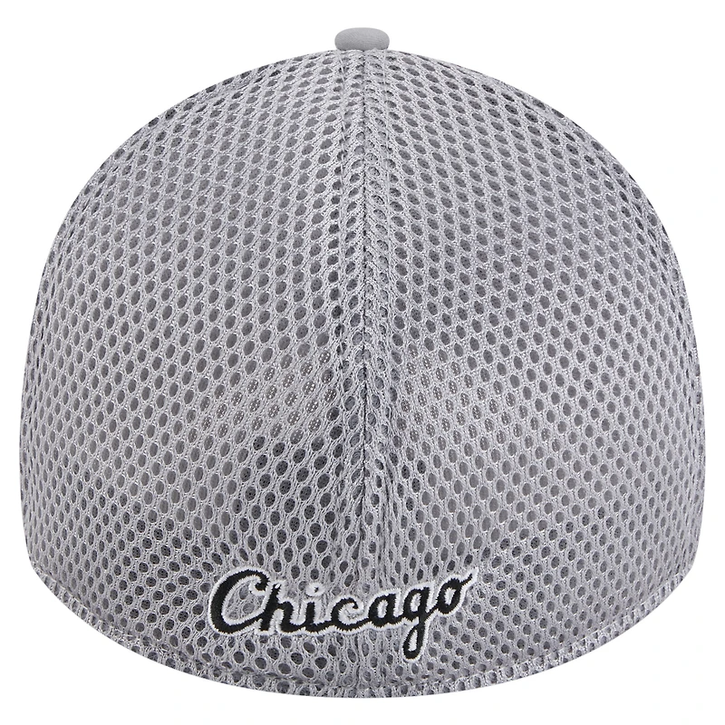 Men's New Era Gray Chicago White Sox Linear 39THIRTY Flex Hat