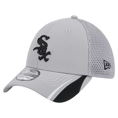 Men's New Era Gray Chicago White Sox Linear 39THIRTY Flex Hat