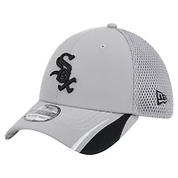 Casquette Linear 39THIRTY Flex grise des Chicago White Sox pour homme de New Era