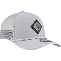 Casquette ajustable à boutons-pression extensibles New Era pour hommes, gris, Chicago White Sox, logo 9SEVENTY