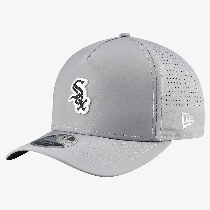 Men's New Era Gray Chicago White Sox Micro Logo 9FORTY M-Crown A-Frame Adjustable Hat