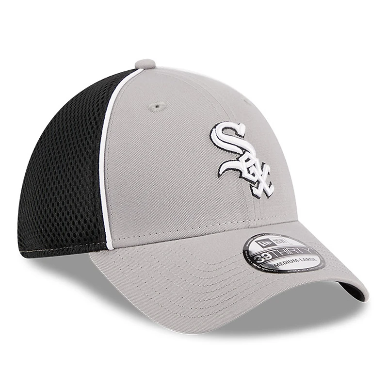 Casquette flexible 39THIRTY Pipe Chicago White Sox New Era pour hommes, grise