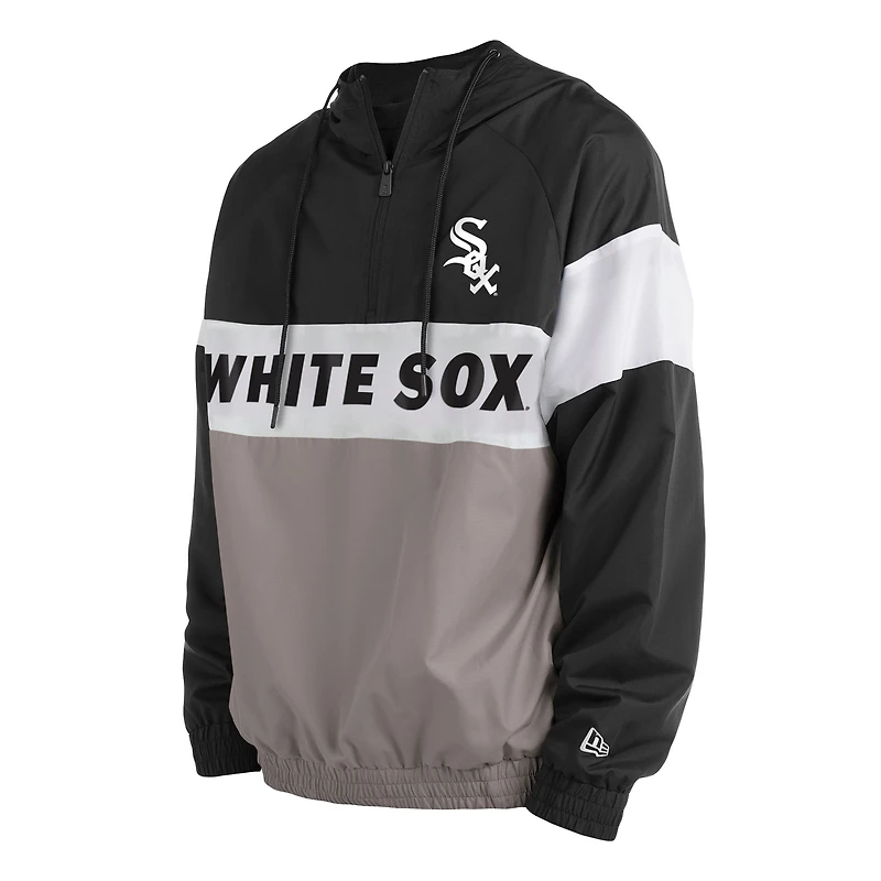 Chandail à capuchon raglan gris Chicago White Sox New Era pour homme