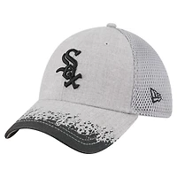 Men's New Era Gray Chicago White Sox Visor Paint Splatter 39THIRTY Flex Hat