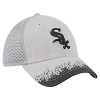 Casquette New Era 39THIRTY Flex grise pour homme, motif éclaboussures de peinture, Chicago White Sox