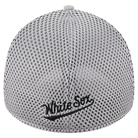 Men's New Era Gray Chicago White Sox Visor Paint Splatter 39THIRTY Flex Hat
