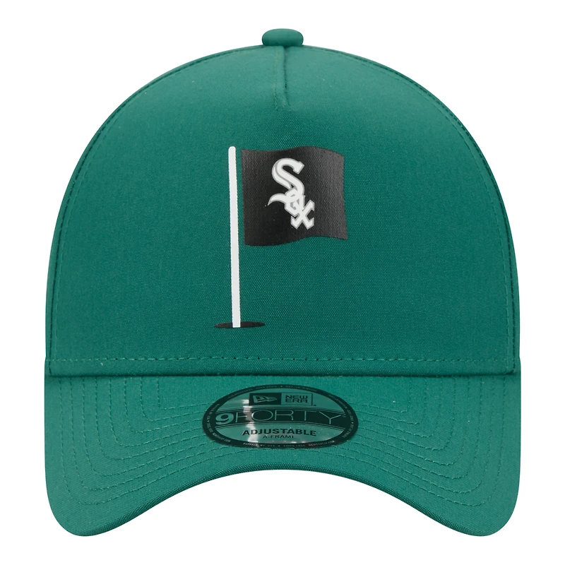 Casquette ajustable New Era verte Chicago White Sox Pin Seeker 9FORTY pour homme