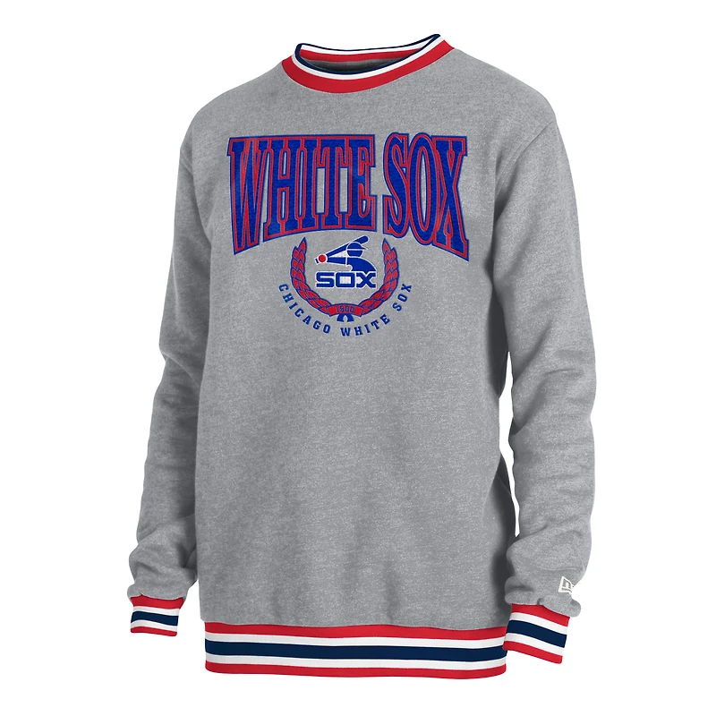 Sweat-shirt à enfiler Chicago White Sox New Era gris chiné pour homme