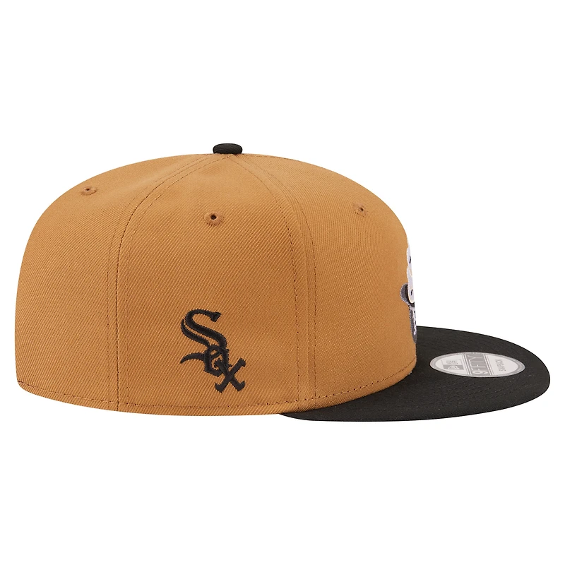 Men's New Era Khaki/Black Chicago White Sox Ice Cream 9FIFTY Snapback Hat