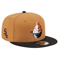 Casquette snapback New Era 9FIFTY kaki/noir Chicago White Sox Ice Cream pour homme