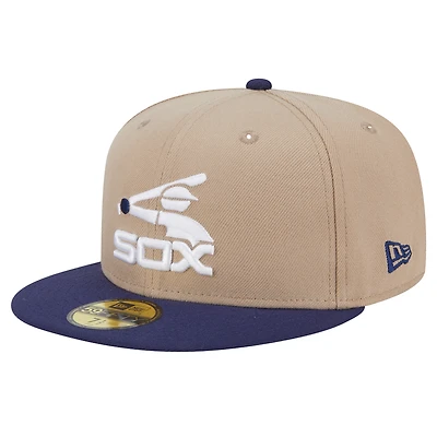 Men's New Era Khaki Chicago White Sox 59FIFTY Fitted Hat