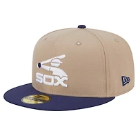 Men's New Era Khaki Chicago White Sox 59FIFTY Fitted Hat