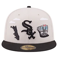 Casquette ajustée New Era 59FIFTY kaki Chicago White Sox City Icon pour homme