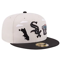 Casquette ajustée New Era 59FIFTY kaki Chicago White Sox City Icon pour homme