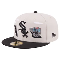 Casquette ajustée New Era 59FIFTY kaki Chicago White Sox City Icon pour homme