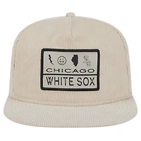 Men's New Era Khaki Chicago White Sox Summer Essential Golfer Snapback Hat