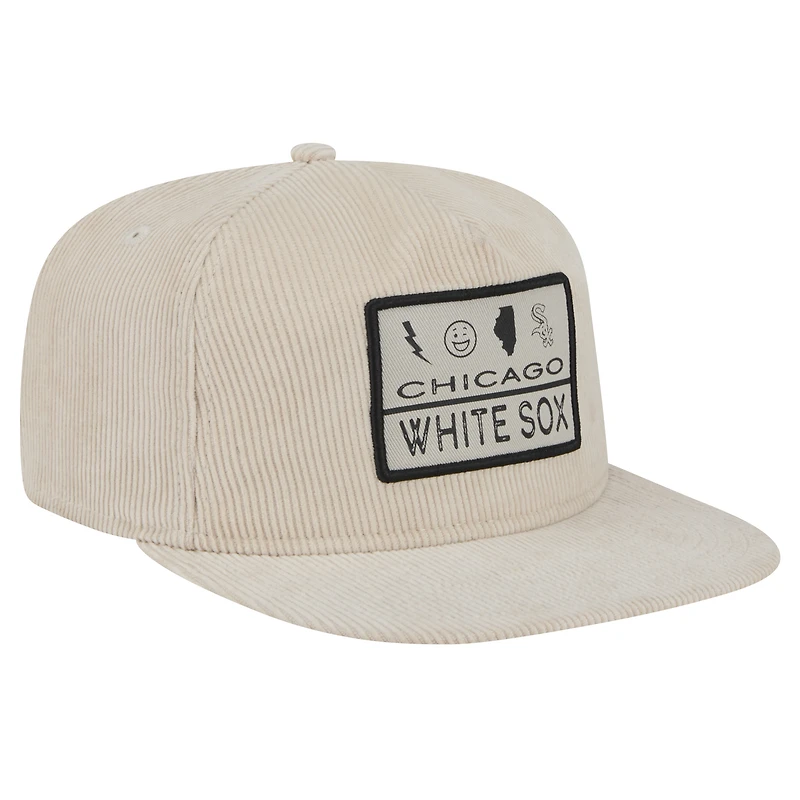 Men's New Era Khaki Chicago White Sox Summer Essential Golfer Snapback Hat