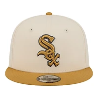 Casquette snapback New Era 9FIFTY pour homme, beige clair/kaki, coloris Chicago White Sox, lot de deux.