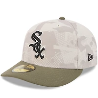 Men's New Era Light Beige/Olive Chicago White Sox 2025 Armed Forces Day 59FIFTY Fitted Hat
