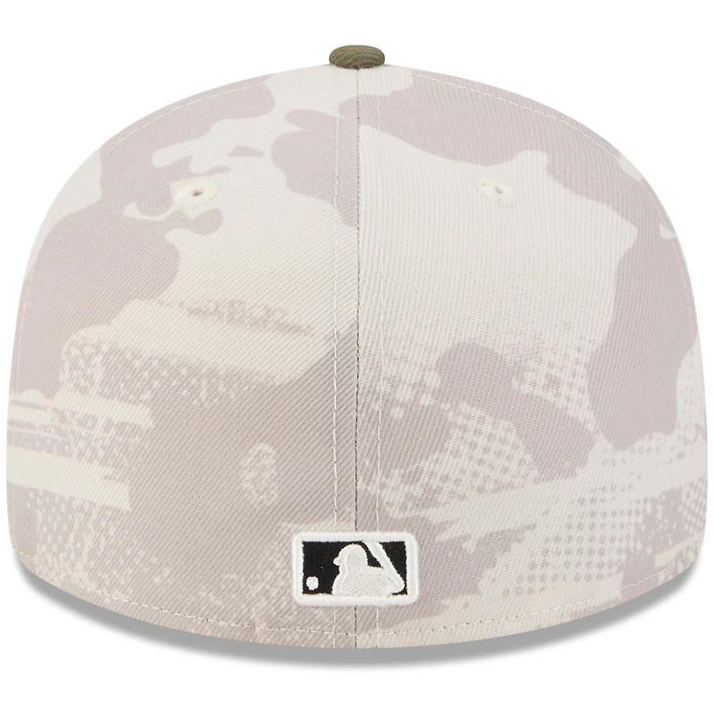 Men's New Era Light Beige/Olive Chicago White Sox 2025 Armed Forces Day 59FIFTY Fitted Hat