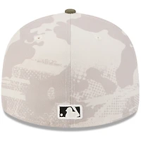 Men's New Era Light Beige/Olive Chicago White Sox 2025 Armed Forces Day 59FIFTY Fitted Hat