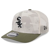 Men's New Era Light Beige/Olive Chicago White Sox 2025 Armed Forces Day 9SEVENTY Stretch-Snap Hat