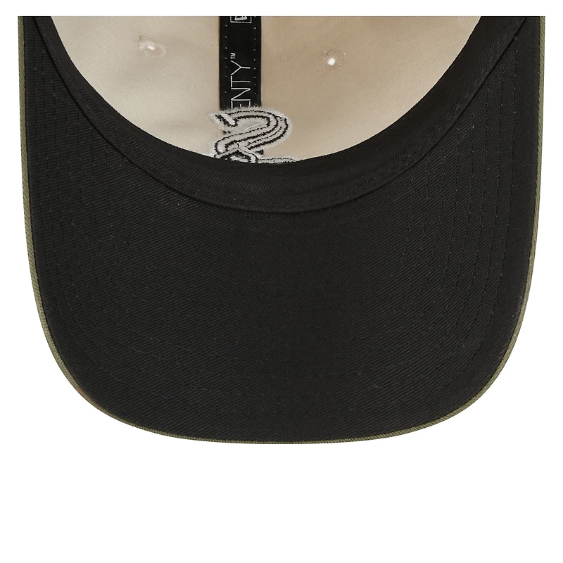 Men's New Era Light Beige/Olive Chicago White Sox 2025 Armed Forces Day 9TWENTY Adjustable Hat