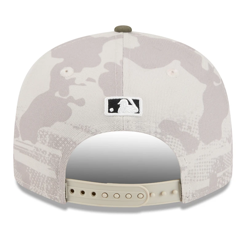 Men's New Era Light Beige/Olive Chicago White Sox 2025 Armed Forces Day Split Panel 9FIFTY Snapback Hat