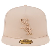 Men's New Era Light Beige Chicago White Sox Color Pack A-Frame 59FIFTY Fitted Hat