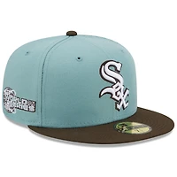 Men's New Era Light Blue/Brown Chicago White Sox  2005 World Series Beach Kiss 59FIFTY Fitted Hat