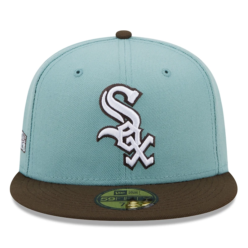 Men's New Era Light Blue/Brown Chicago White Sox  2005 World Series Beach Kiss 59FIFTY Fitted Hat
