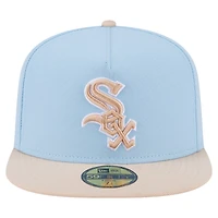 Men's New Era Light Blue/Cream Chicago White Sox Two-Tone Color Pack A-Frame 59FIFTY Fitted Hat