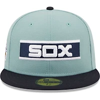 Casquette ajustée New Era Chicago White Sox Beach Kiss 59FIFTY pour homme, bleu clair/bleu marine