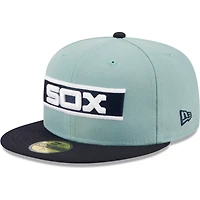 Men's New Era Light Blue/Navy Chicago White Sox Beach Kiss 59FIFTY Fitted Hat