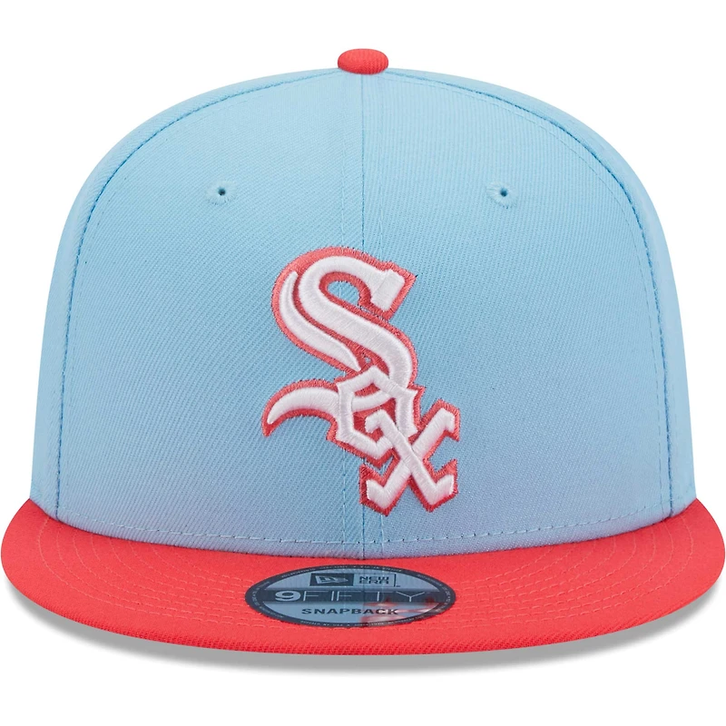 Casquette Snapback 9FIFTY Spring Basic Two-Tone Chicago White Sox New Era pour homme, bleu clair/rouge