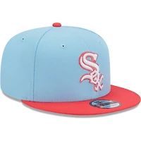 Casquette Snapback 9FIFTY Spring Basic Two-Tone Chicago White Sox New Era pour homme, bleu clair/rouge