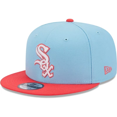 Casquette Snapback 9FIFTY Spring Basic Two-Tone Chicago White Sox New Era pour homme, bleu clair/rouge